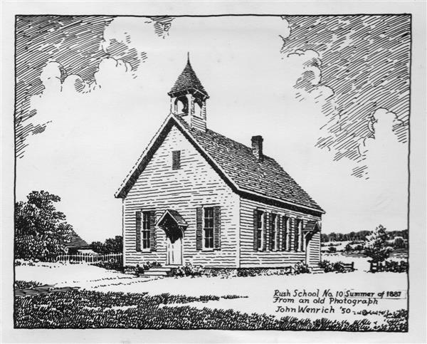 Old photo showing the building in the 1800s